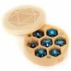 Other Metallic Dice Games Premium Wooden Round Dice Chest Maple