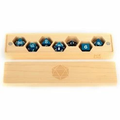 Other Metallic Dice Games Premium Wooden Dice Vault Maple