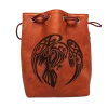 Other Easy Roller Brown Leather Lite Raven Design Self-Standing Large Dice Bag