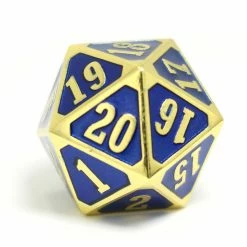Other Die Hard Dice Metal Spindown D20 Brilliant Gold Sapphire