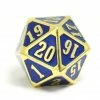Other Die Hard Dice Metal Spindown D20 Shiny Gold Sapphire