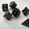 Other Black Obsidian Semi-Precious Gemstone 7ct Polyhedral Dice Set