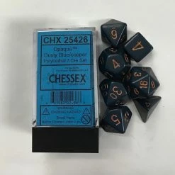 Other Chessex Opaque Dusty Blue/Copper 7ct Polyhedral Set (25426)