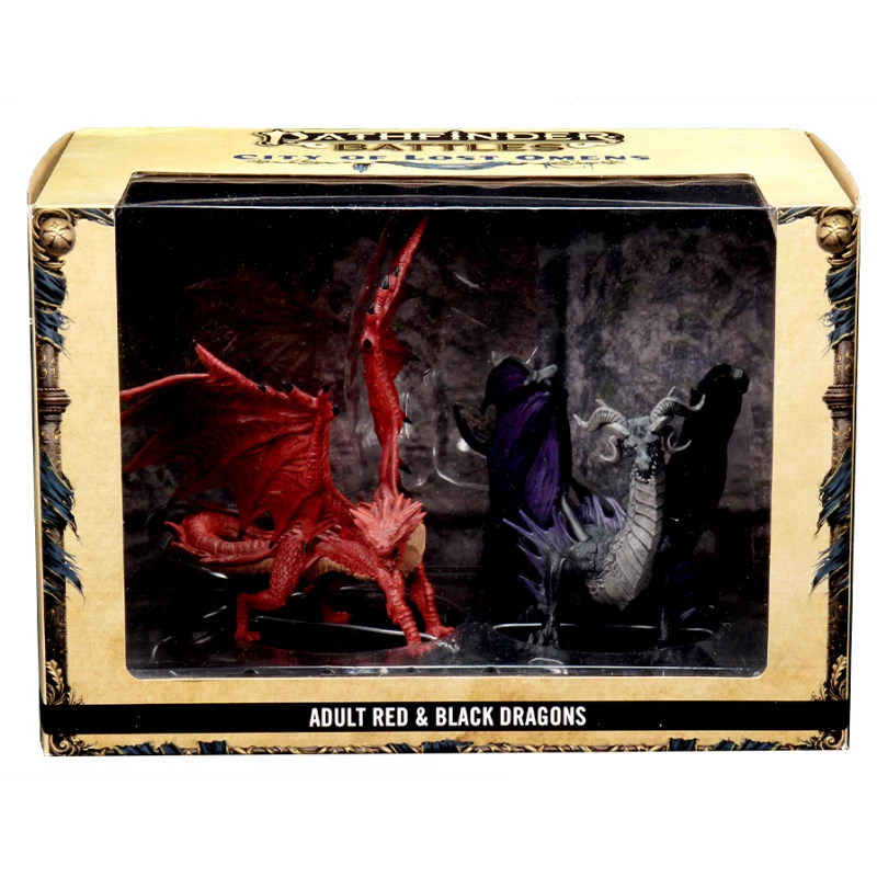 Other Miniatures Pathfinder Battles: City Of Lost Omens - Adult Red & Black Dragon Premium Set