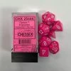 Other Chessex Opaque Pink/White 7ct Polyhedral Set (25444)