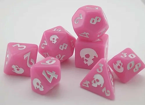 Other Black Oak Workshop Pink Dice Of Death 7ct Polyhedral Set