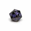 Common Ground Games Easy Roller Single Gunmetal D20 With Purple Signature Font