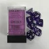 Other Chessex Translucent Purple/White 7ct Polyhedral Set (23077) Dice