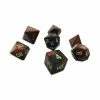 Other Gemstone Dice Mahogany Obisdian Semi-Precious Gemstone 7ct Polyhedral Dice Set