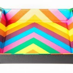 Other Metallic Dice Games Rainbow Leather Folding Dice Tray