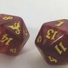 Other Dice Black Oak Workshop Dragon Red/Yellow Single D20