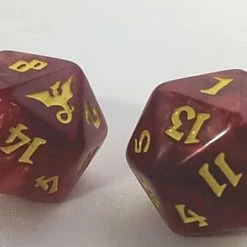 Other Dice Black Oak Workshop Dragon Red/Yellow Single D20