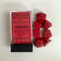 Other Chessex Opaque Red/Black 7ct Polyhedral Set (25414)