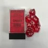 Other Chessex Translucent Red/White 7ct Polyhedral Set (23074)