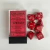 Other Dice Chessex Opaque Red/White 7ct Polyhedral Set (25404)
