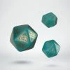 Common Ground Games Q-Workshop 3ct RuneQuest Turquoise And Gold Expansion Dice