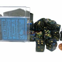 Other Chessex 12mm Lustrous Shadow/Gold 36ct D6 Set (27899)