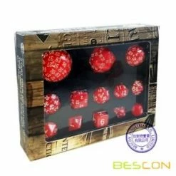 Other Bescon Complete 13ct Polyhedral Dice Set Red