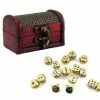 Other Treasure Chest 12mm 16D6 Gold Metal Dice Set