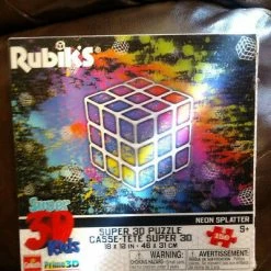 Common Ground Games Super 3D Rubik's 150pc Puzzle Neon Splatter Puzzles
