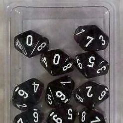 Other Dice Chessex Translucent Smoke/White 10ct D10 Set (23278)