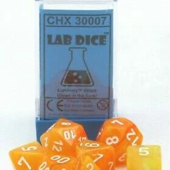 Other Chessex Lab Dice Festive Flare/White 7ct Polyhedral Set (30007)