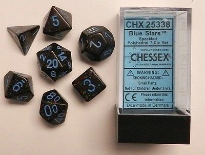 Other Dice Chessex Speckled Blue Stars 7ct Polyhedral Set (25338)