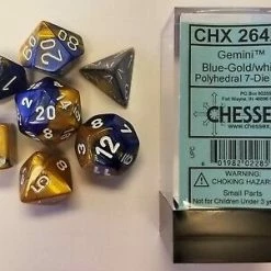Other Chessex Gemini Blue-Gold/White 7ct Polyhedral Set (26422)