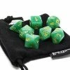 Other Easy Roller Opaque Green/Gold 7ct Polyhedral Set With Bag