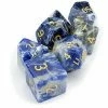 Other Gemstone Dice Sodalite Semi-Precious Gemstone 7ct Polyhedral Dice Set