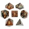Other Mahogany Obsidian Semi-Precious Gemstone 7ct Polyhedral Dice Set