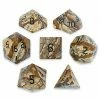Other Picture Jasper Semi-Precious Gemstone 7ct Polyhedral Dice Set