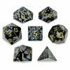 Other Snowflake Obisdian Semi-Precious Gemstone 7ct Polyhedral Dice Set