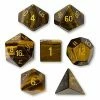 Other Tigers Eye Semi-Precious Gemstone 7ct Polyhedral Dice Set