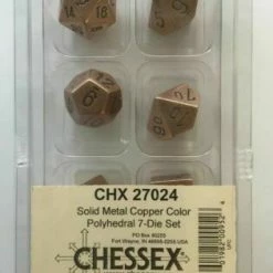 Other Chessex Solid Metal Copper 7ct Polyhedral Set (27024) Dice