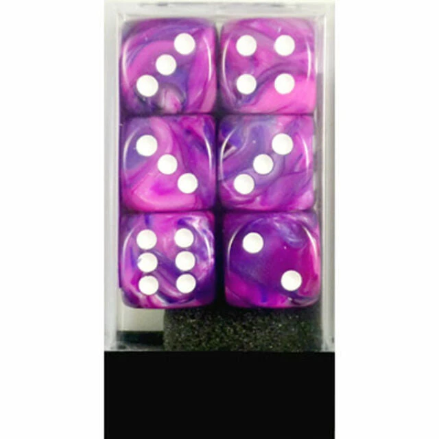 Other Dice Chessex 16mm Festive Violet/White 12ct D6 Set (27657)