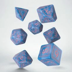Other Q-Workshop Runic Glacier/Pink 7ct Polyhedral Dice Set