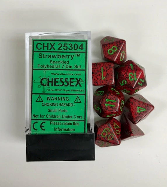 Other Chessex Speckled Strawberry 7ct Polyhedral Set (25304) Dice