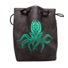 Other Easy Roller Black Leather Lite Cthulhu Design Self-Standing Large Dice Bag
