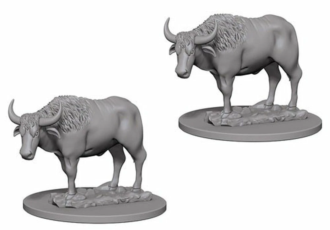 Other WizKids Deep Cuts Unpainted Miniatures: Oxen