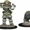Other Miniatures WizKids Wardlings: Girl Druid & Stone Creature