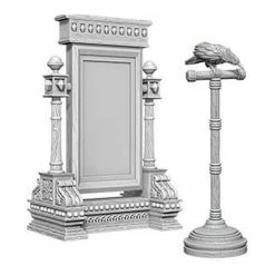 Other WizKids Deep Cuts Unpainted Miniatures: Mirror & Bird On Stand