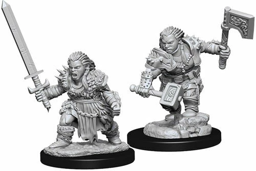 Other Pathfinder Deep Cuts Unpainted Miniatures: Dwarf Female Barbarian