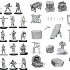Other WizKids Deep Cuts Unpainted Miniatures: Townspeople & Accessories