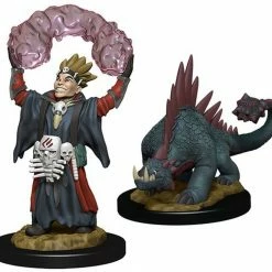 Other Miniatures WizKids Wardlings: Boy Warlock & Lizard