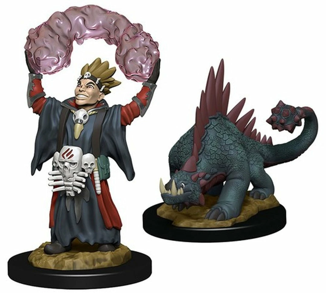 Other Miniatures WizKids Wardlings: Boy Warlock & Lizard