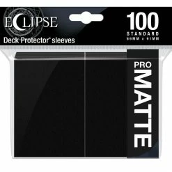 Common Ground Games Supplies Ultra Pro Eclipse 100ct Standard Size Card Sleeves Matte Black (15613)