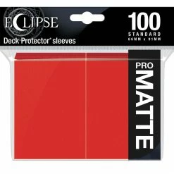 Common Ground Games Ultra Pro Eclipse 100ct Standard Size Card Sleeves Matte Red (15616)