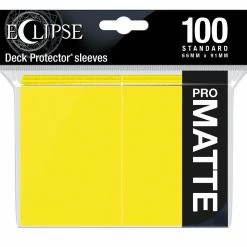 Common Ground Games Supplies Ultra Pro Eclipse 100ct Standard Size Card Sleeves Matte Lemon Yellow (15620)
