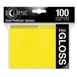 Common Ground Games Supplies Ultra Pro Eclipse 100ct Standard Size Card Sleeves Gloss Lemon Yellow (15608)